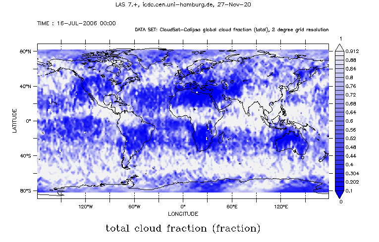 CALYPSO CloudSat Cloud Cover