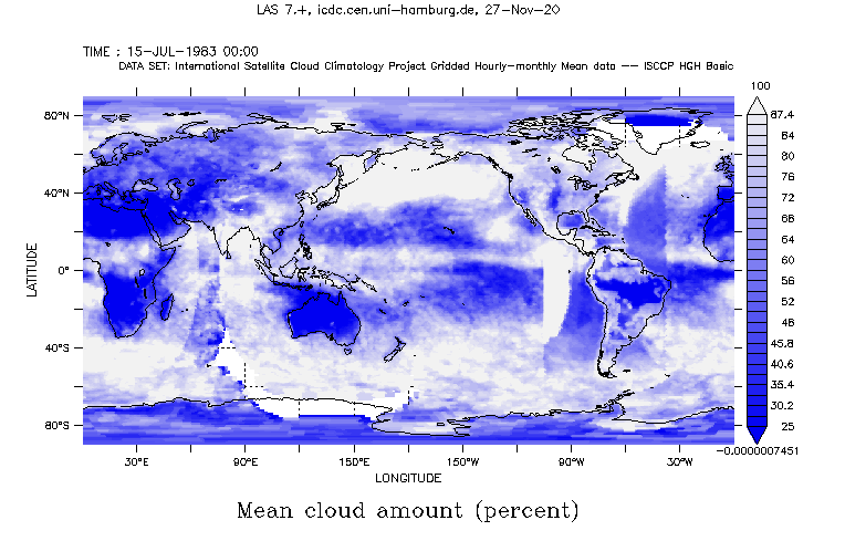 ISCCP H-Series Cloudcover