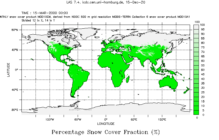 MODIS global snow cover