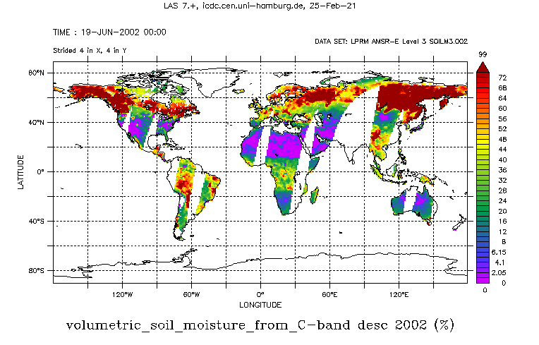 AMSRE Soil moisture