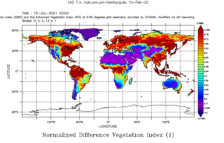 MODIS Normalized Differential Vegetation Index (NDVI)