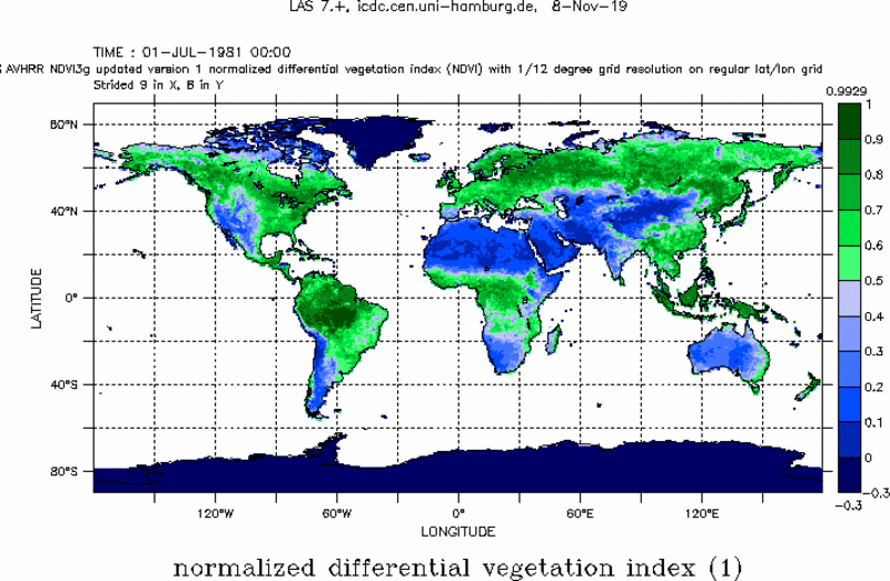 AVHRR GIMMS NDVI