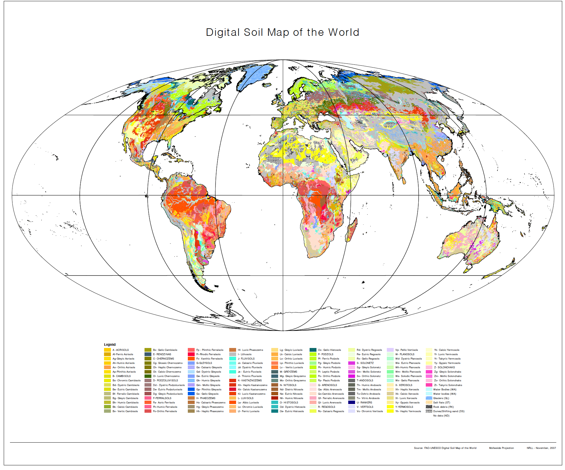 World soil map