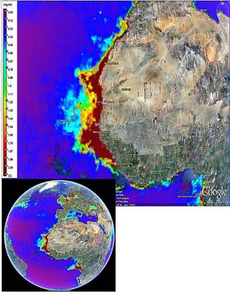 Chlorophyll-A data from ESA’s GlobColour project