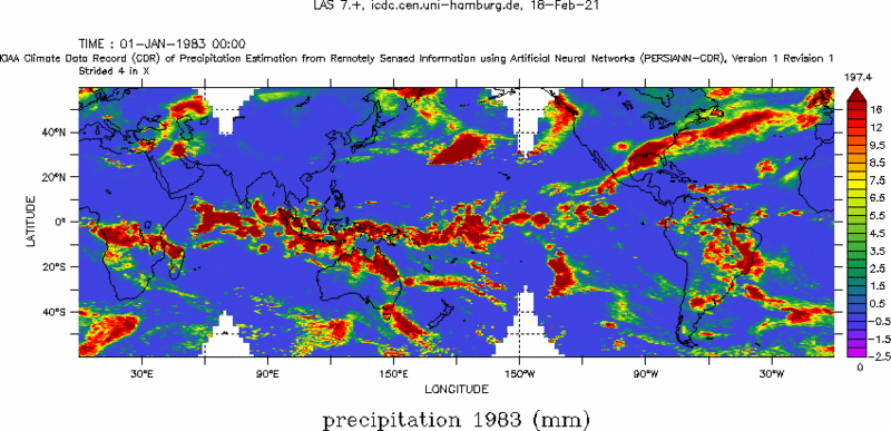 Global precipitation estimation from remotely sensed information using artificial neutral networks, JAN 1983