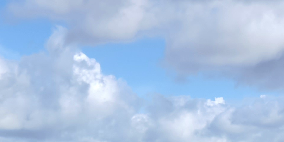 Clouds over a landscape