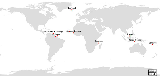 World Map With Island Data Universitat Hamburg