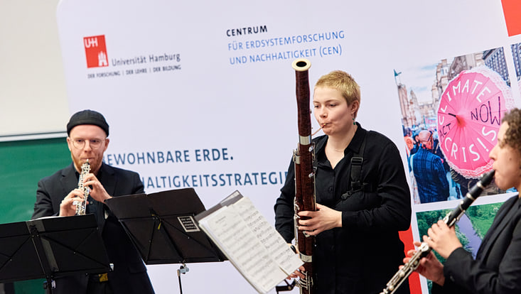 Das Trio d'Anches heureux mit Fagott, Oboe und Klarinette.